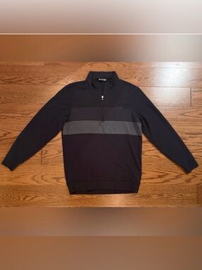 Travis Mathew Black and Gray Polo Shirt
